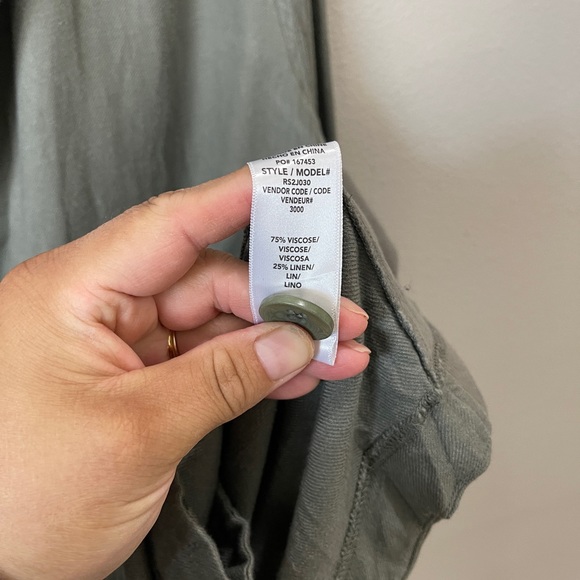 Splendid Soleil Soft Rayon Linen Blend Olive Green Jacket Size XL MRSP $178 NWT - Picture 6 of 7